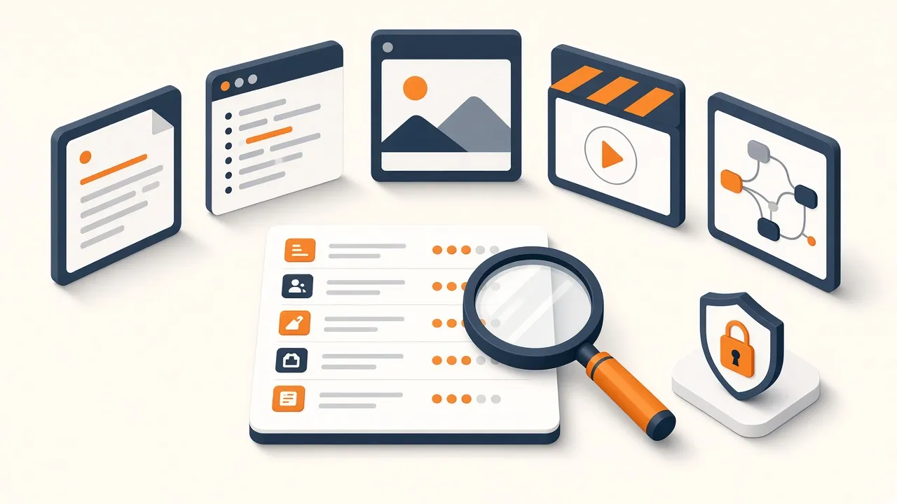 Cinq usages de l'IA générative – texte, code, image, vidéo, automatisation – passés au crible d'une grille d'évaluation